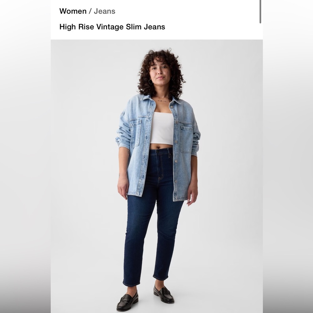 GAP High Rise Vintage Slim Dark Wash Size 20 Jeans